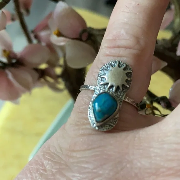 Antique 925 turquoise ring
